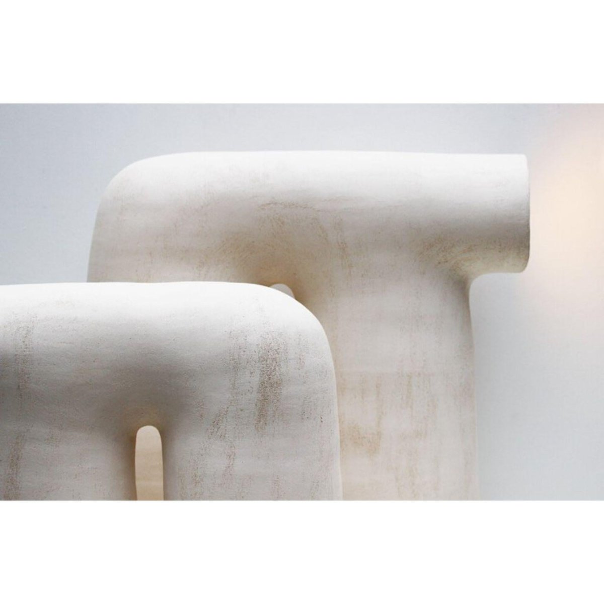 Arche #4 White Stoneware Lamp by Elisa Uberti