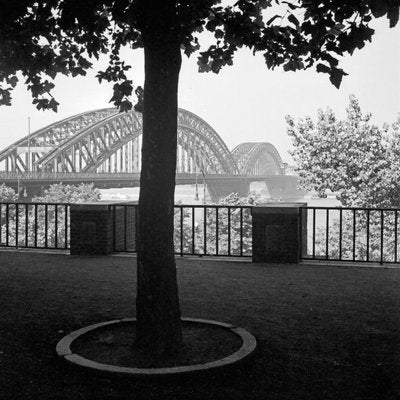 Arched Bridge Across the River Rhine at Duesseldorf, Germany 1937-DYV-995289