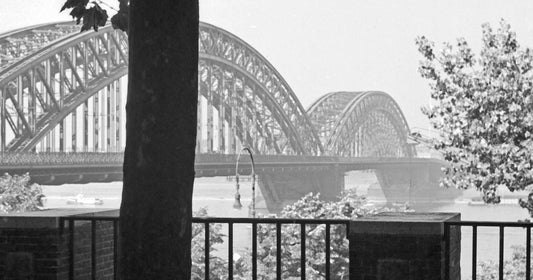 Arched Bridge Across the River Rhine at Duesseldorf, Germany 1937