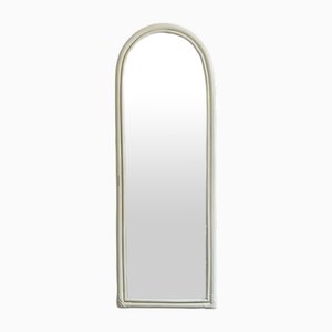 Arched Wall Mirror in Ivory-Lacquered Bamboo, 1970-MNF-2015970