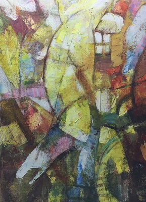 Archer - Abstract Painting, Oil on Canvas - Alfonso Pragliola - Italy-YUW-912418