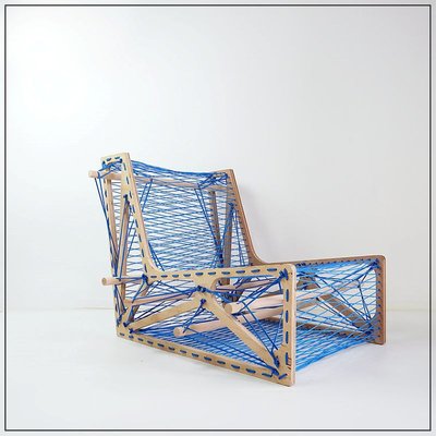 Architect's Work Lace-Up Lounge Chair-JG-1797059