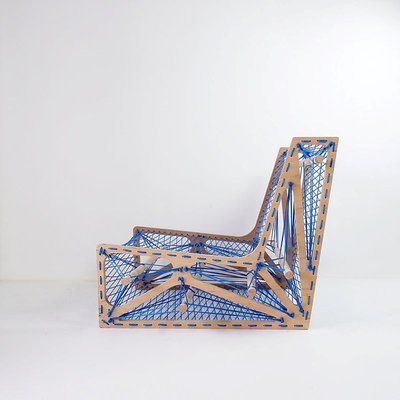 Architect's Work Lace-Up Lounge Chair-JG-1797059