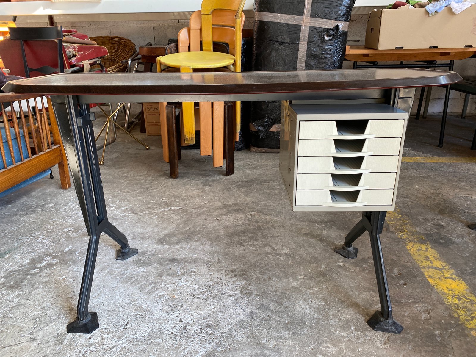 Arco Series Desk with Drawer by BBPR for Olivetti Synthesis, 1960s