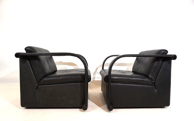 Arcona Armchairs in Leather by Otto Zapf, 1980s, Set of 2-HUW-1804197