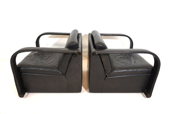 Arcona Armchairs in Leather by Otto Zapf, 1980s, Set of 2-HUW-1804197