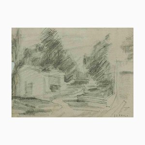 Ardengo Soffici, Landscape, Pencil Drawing, 1932-ZCI-1775694