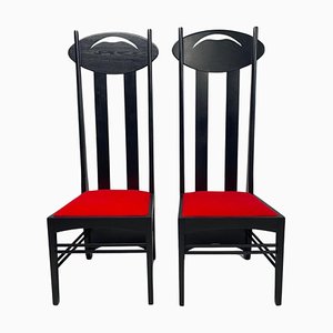 Argyle Chairs attributed to Charles R Mackintosh for Atelier International, 1990, Set of 2-KKZ-1814249