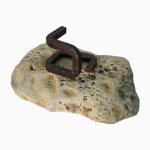 Ariel Elizondo Lizarraga, Cubismes et calcaire de mer, 2023, Steel & Stone Sculpture-QNR-1769588