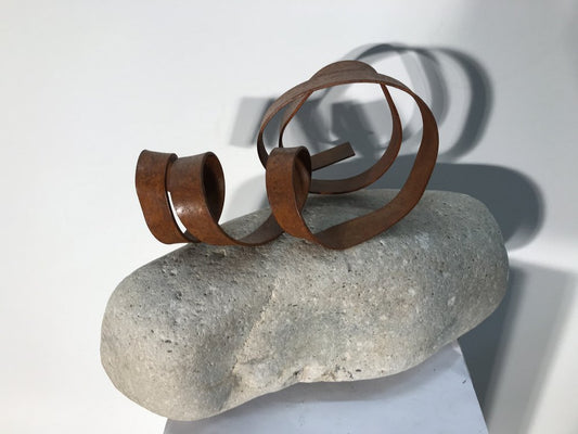 Ariel Elizondo Lizarraga, Guggenheim, 2023, Stone & Corten Steel Sculpture