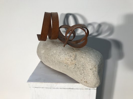 Ariel Elizondo Lizarraga, Guggenheim, 2023, Stone & Corten Steel Sculpture-QNR-1769054