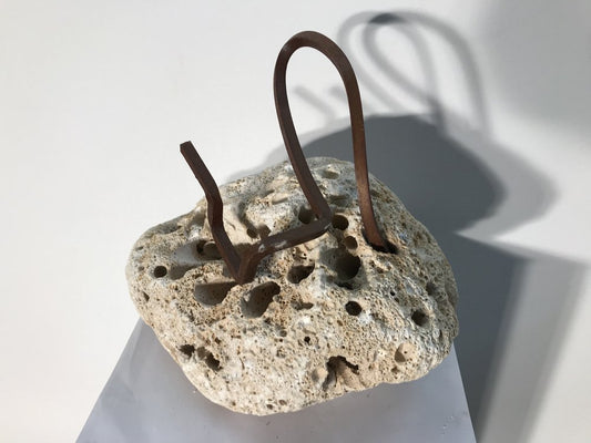 Ariel Elizondo Lizarraga, Maritime, 2023, Stone & Corten Steel Sculpture