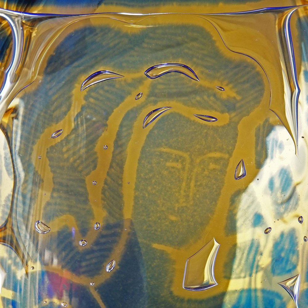 Ariel Gondoliere Vase attributed to Edvin Oehstroem for Orrefors, Sweden, 1962