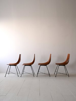 Ariston Chairs by Augusto Bozzi, 1960s, Set of 4-QWP-1782867