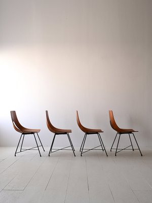 Ariston Chairs by Augusto Bozzi, 1960s, Set of 4-QWP-1782867