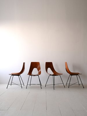 Ariston Chairs by Augusto Bozzi, 1960s, Set of 4-QWP-1782867