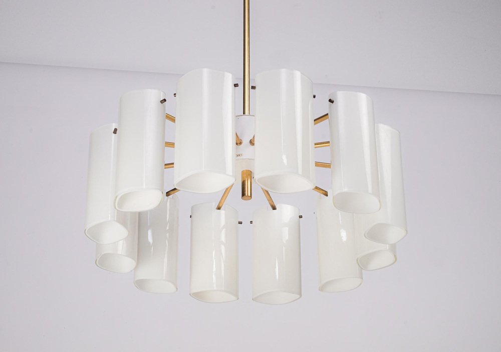 Ark Chandelier attributed to Gert Nyström for Fagerhults, Sweden, 1969