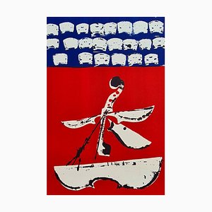 Arman, Red and Blue Violin, Original Lithograph-KHH-1350197