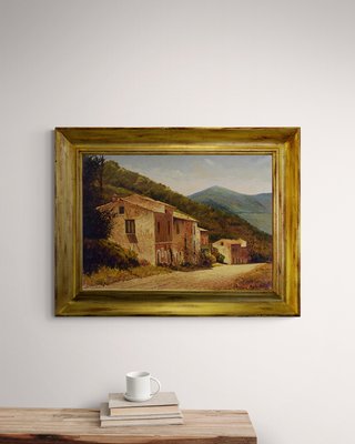 Armando Romano, Countryside Landscape, Oil on Canvas, Framed-VHF-1150565