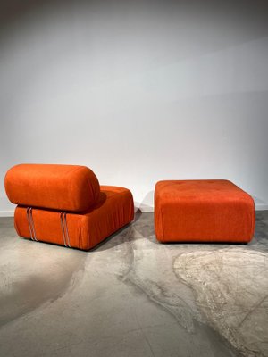 Armchair and Footstool, 1970s, Set of 2-PQP-1398010