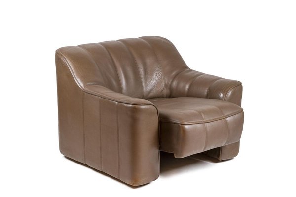 Armchair and Ottoman in Leather, 1970s-CEJ-1135415