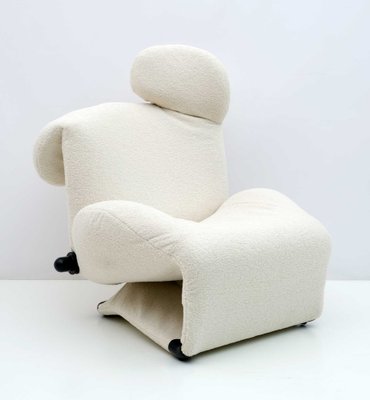 Armchair Boucle attributed to Toshiyuki Kita for Cassina, 1980s-FER-1531229