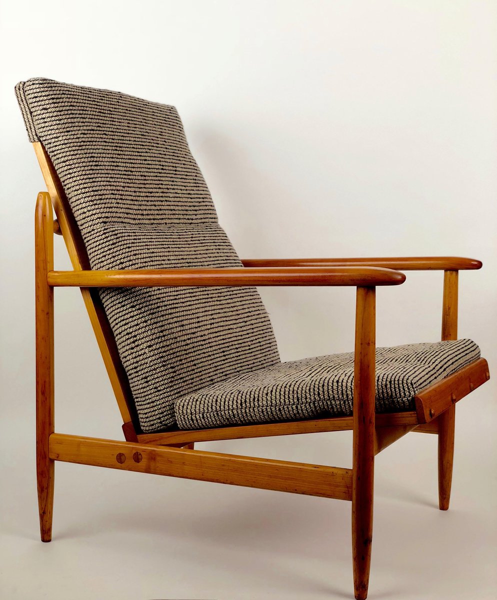 Armchair from Uluv In Cherry Wood, 1960s, Czech Republic