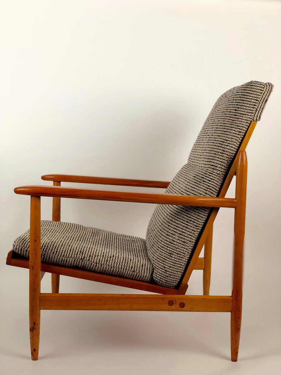 Armchair from Uluv In Cherry Wood, 1960s, Czech Republic