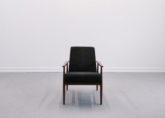 Armchair in Black Boucle from Henryk Lis, 1960s-MTQ-1794893