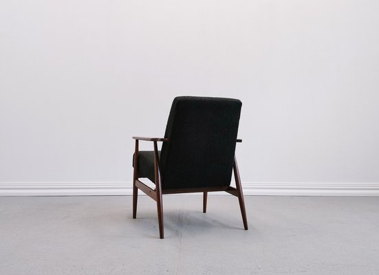 Armchair in Black Boucle from Henryk Lis, 1960s-MTQ-1794893