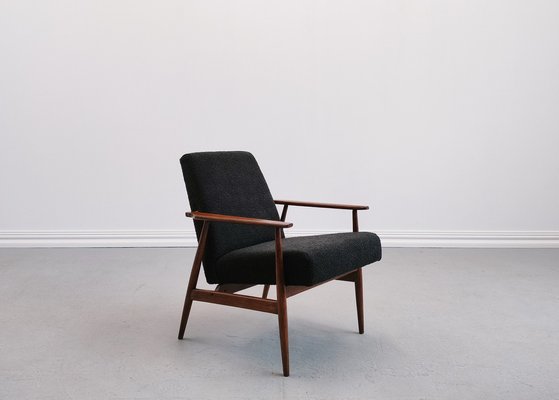 Armchair in Black Boucle from Henryk Lis, 1960s-MTQ-1794893