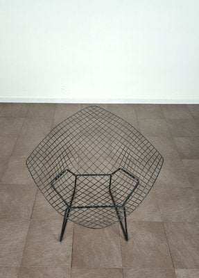 Armchair in Black Enameled Metal attributed to Harry Bertoia for Knoll, United States, 1970s-ZST-1652753