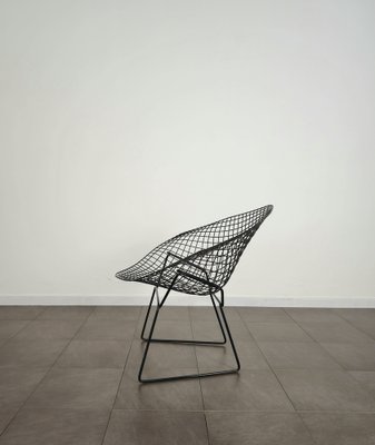 Armchair in Black Enameled Metal attributed to Harry Bertoia for Knoll, United States, 1970s-ZST-1652753