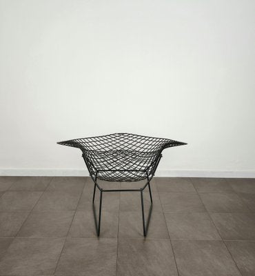 Armchair in Black Enameled Metal attributed to Harry Bertoia for Knoll, United States, 1970s-ZST-1652753