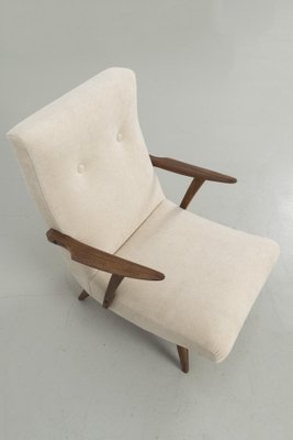 Armchair in Cream Fabric, 1950s-OKG-1788131