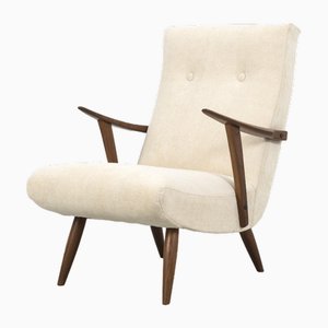 Armchair in Cream Fabric, 1950s-OKG-1788131