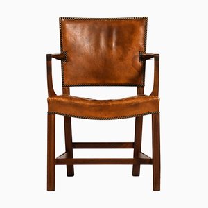 Armchair in Cuban Mahogany and Niger Leather attributed to Kaare Klint, 1930s-SC-2022143