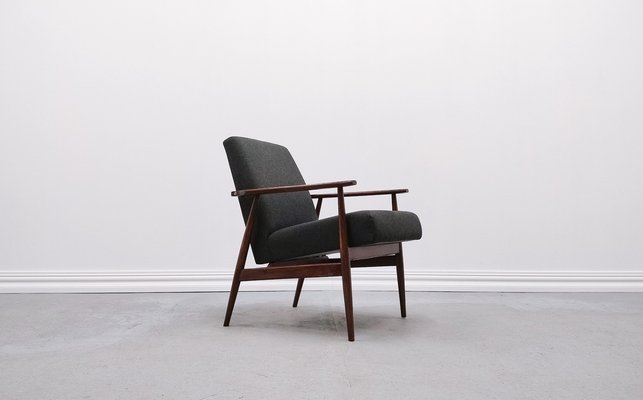 Armchair in Dark Grey Tweed by Henryk Lis, 1967-MTQ-1816890