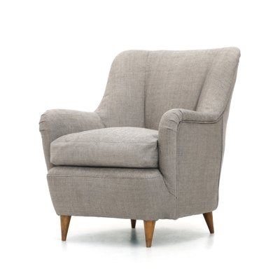 Armchair in Gray Fabric, 1950s-EZ-987923