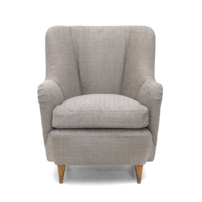 Armchair in Gray Fabric, 1950s-EZ-987923