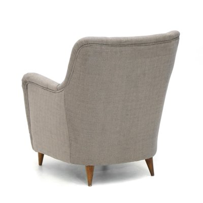 Armchair in Gray Fabric, 1950s-EZ-987923