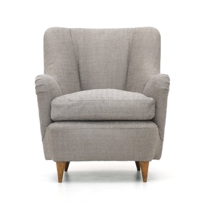 Armchair in Gray Fabric, 1950s-EZ-987923