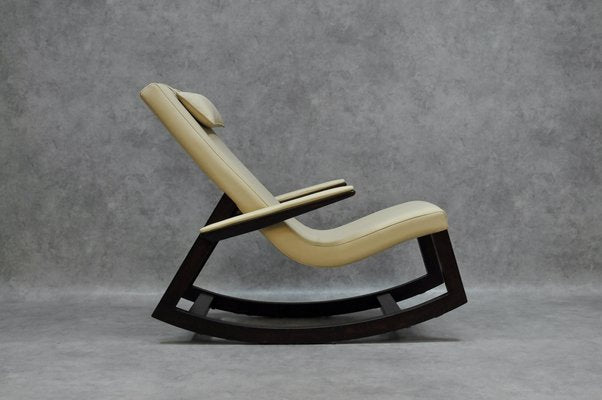 Armchair in Leather and Wood-HDZ-1781219