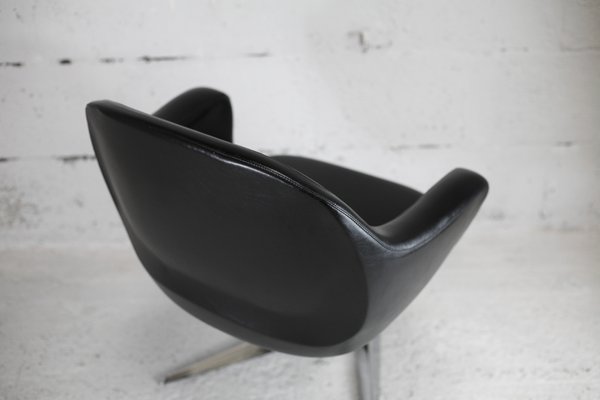 Armchair in Leatherette & Steel Arrow Base, France, 1970s-MAO-1193547