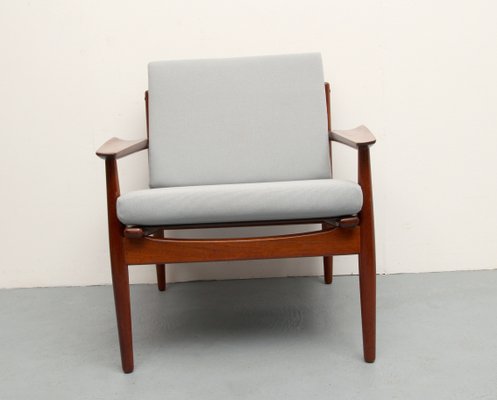 Armchair in Light Gray by Arne Vodder for Glostrup, 1960s-PF-1060327