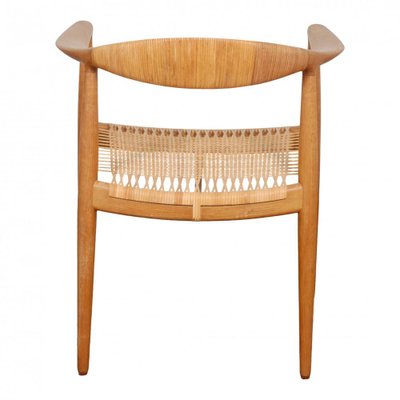 Armchair in Oak with Woven Seat by Hans J. Wegner, 1970s-MTD-1400476