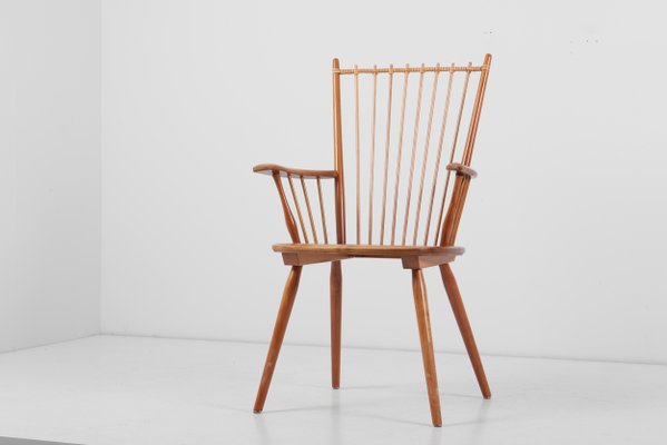 Armchair in Solid Wood by Albert Haberer for Hermann Fleiner, Germany, 1950s-SFD-653689