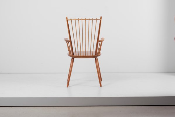 Armchair in Solid Wood by Albert Haberer for Hermann Fleiner, Germany, 1950s-SFD-653689