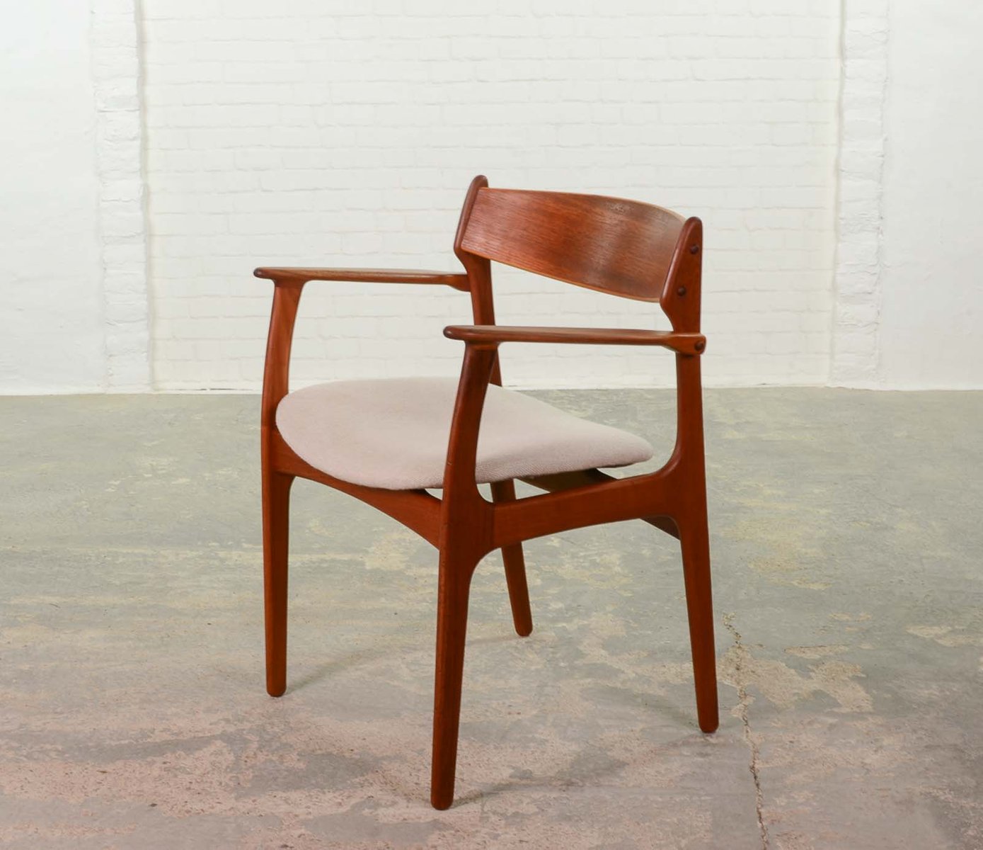 Armchair in Teak by Erik Buch for Oddense Maskinsnedkeri, 1960s