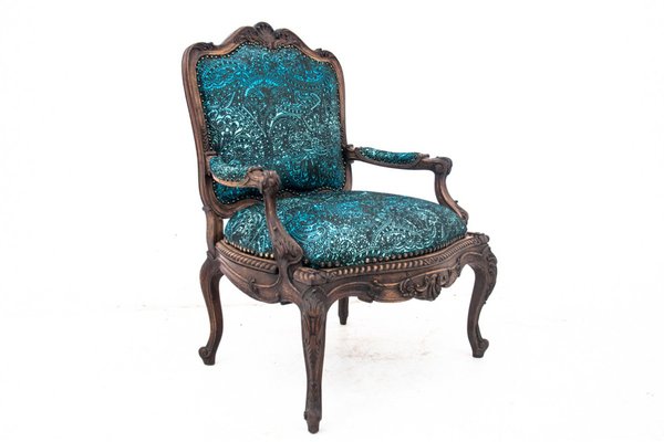 Armchair with Footstool, France, 1880s, Set of 2-BXB-1736046